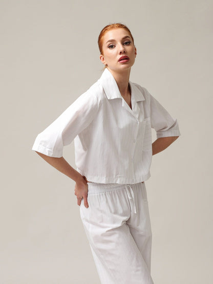 Moteriški trumpi kasdieniai marškiniai - StepByStep