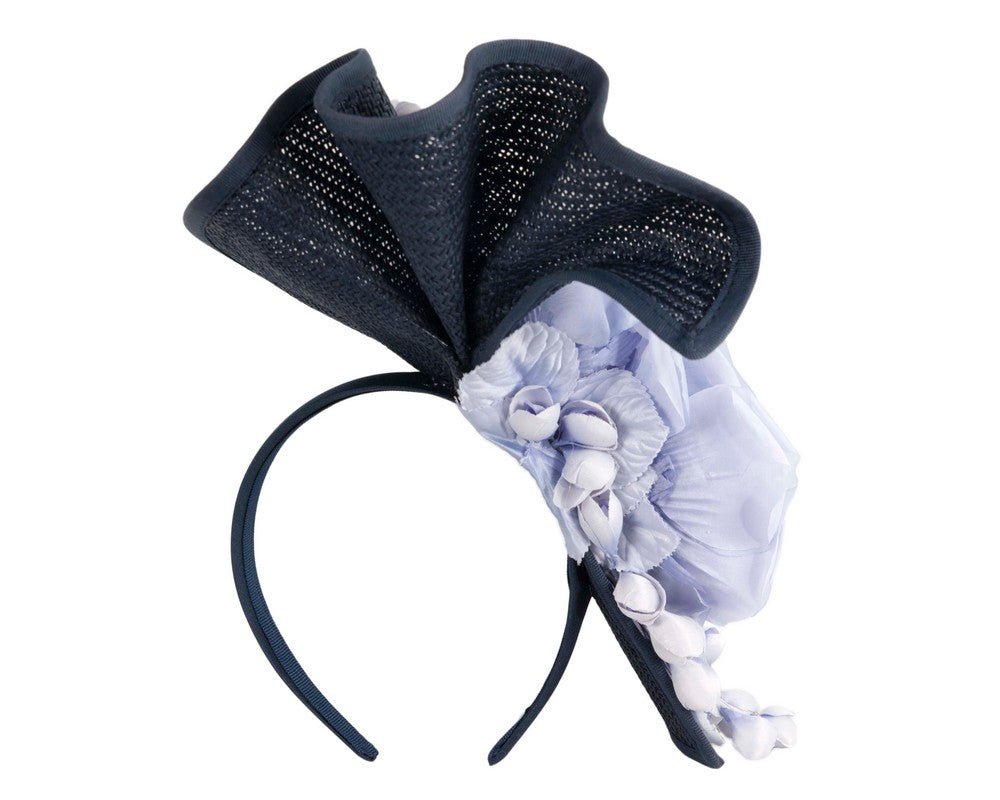 Navy & light blue racing fascinator by Fillies Collection - StepByStep