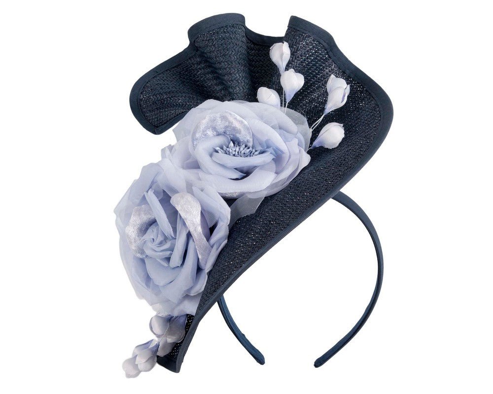 Navy & light blue racing fascinator by Fillies Collection - StepByStep