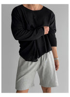 New 2026 Men's Casual Long Sleeve T Shirt O - neck Solid Color Breathable Men Streetwear Soft Clothing Fashion Male Shirts Tops - StepByStepNow