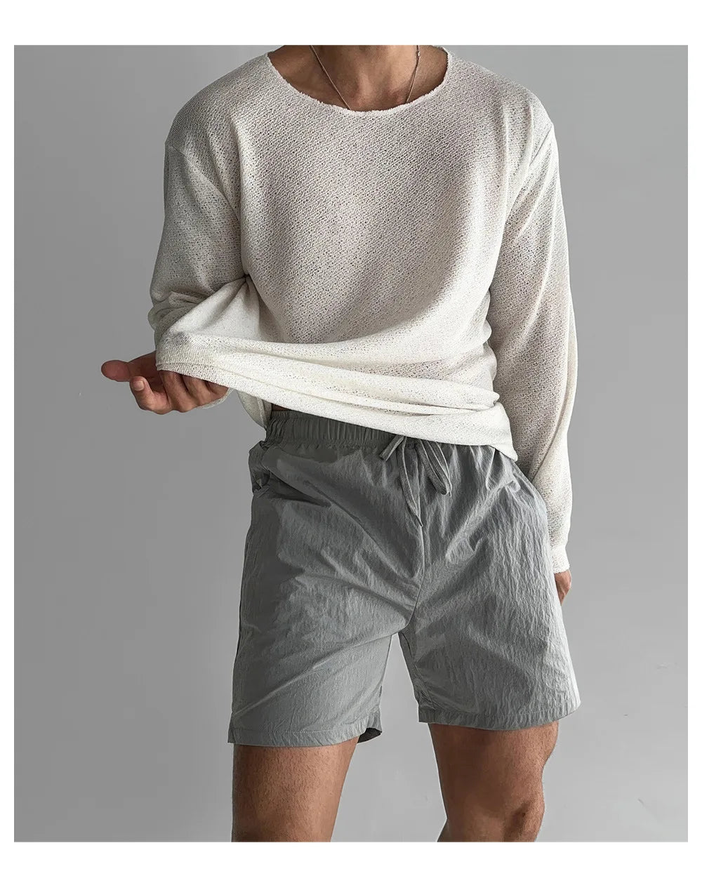 New 2026 Men's Casual Long Sleeve T Shirt O - neck Solid Color Breathable Men Streetwear Soft Clothing Fashion Male Shirts Tops - StepByStepNow