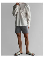New 2026 Men's Casual Long Sleeve T Shirt O - neck Solid Color Breathable Men Streetwear Soft Clothing Fashion Male Shirts Tops - StepByStepNow