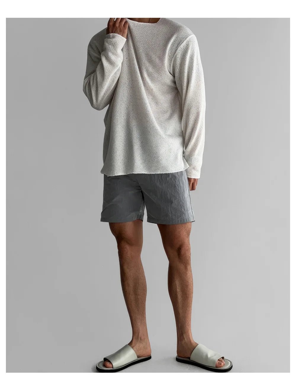 New 2026 Men's Casual Long Sleeve T Shirt O - neck Solid Color Breathable Men Streetwear Soft Clothing Fashion Male Shirts Tops - StepByStepNow