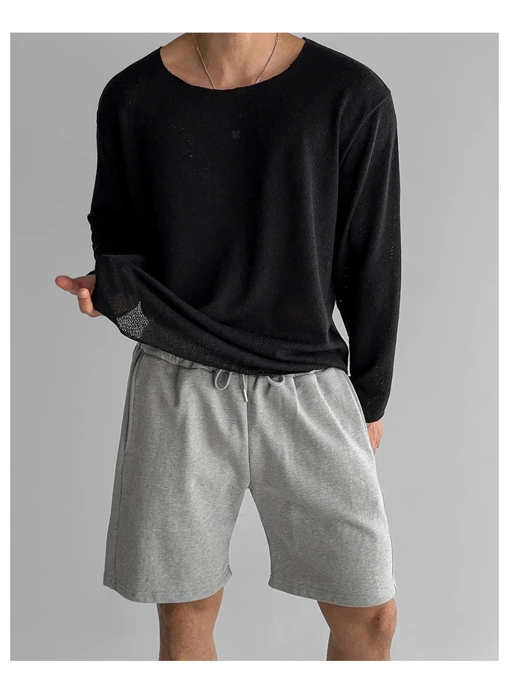 New 2026 Men's Casual Long Sleeve T Shirt O - neck Solid Color Breathable Men Streetwear Soft Clothing Fashion Male Shirts Tops - StepByStepNow