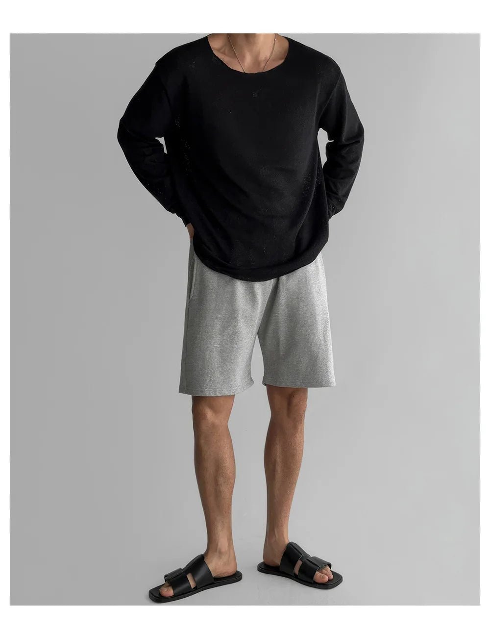 New 2026 Men's Casual Long Sleeve T Shirt O - neck Solid Color Breathable Men Streetwear Soft Clothing Fashion Male Shirts Tops - StepByStepNow