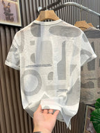 New Fashion Brand Pure Cotton Embroidered T-shirt for Men Slim and Trendy T-shirt for Men Summer Clothes Breathable Top - StepByStepNow
