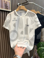 New Fashion Brand Pure Cotton Embroidered T-shirt for Men Slim and Trendy T-shirt for Men Summer Clothes Breathable Top - StepByStepNow