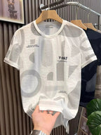 New Fashion Brand Pure Cotton Embroidered T-shirt for Men Slim and Trendy T-shirt for Men Summer Clothes Breathable Top - StepByStepNow