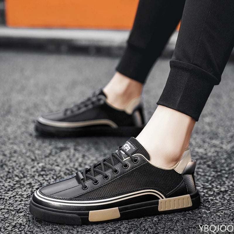 New Fashionable Summer Thin Mesh Sneakers Casual Breathable Versatile Men's Casual Board Shoes minimalist comfortable shoes - StepByStepNow