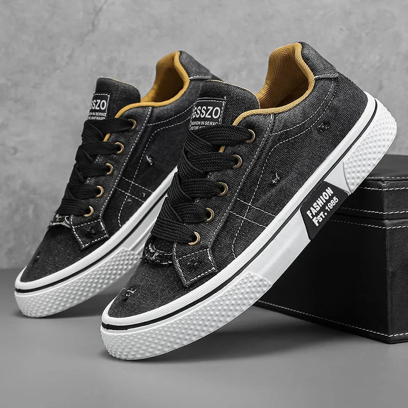New Men Cowboy Canvas Shoes Size 39 - 48 Trend Breathable Youth Board Shoes Fashion Outdoor Men's Casual Jogging Sneakers Zapatos - StepByStepNow