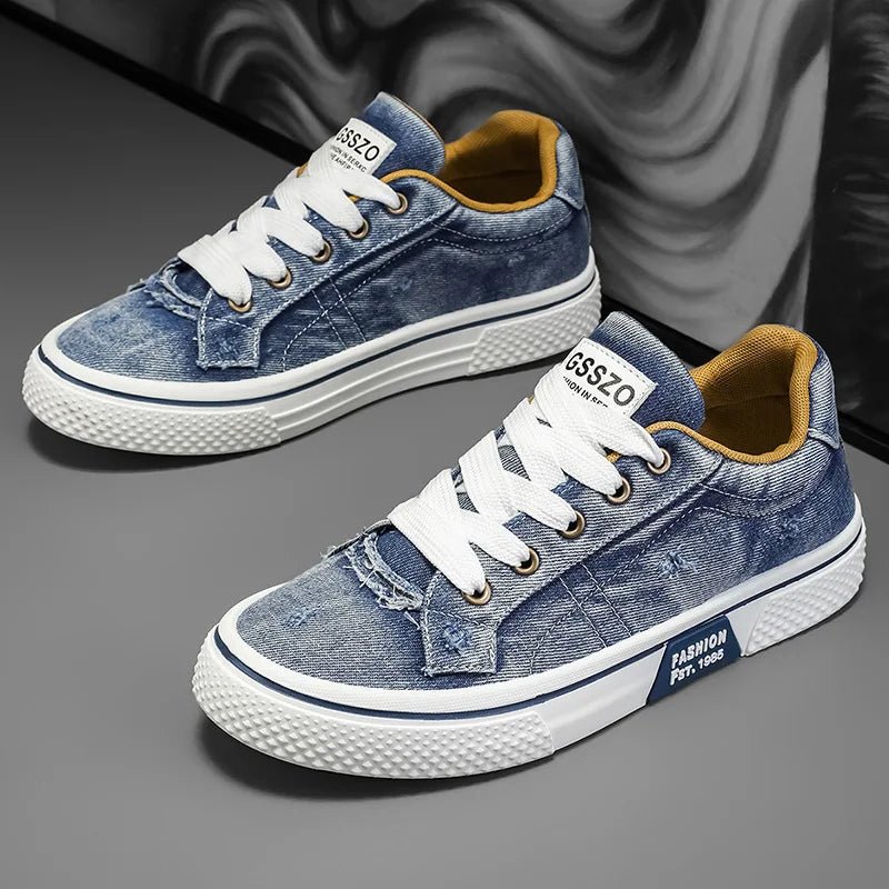 New Men Cowboy Canvas Shoes Size 39 - 48 Trend Breathable Youth Board Shoes Fashion Outdoor Men's Casual Jogging Sneakers Zapatos - StepByStepNow