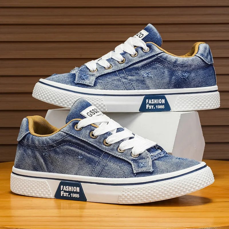 New Men Cowboy Canvas Shoes Size 39 - 48 Trend Breathable Youth Board Shoes Fashion Outdoor Men's Casual Jogging Sneakers Zapatos - StepByStepNow