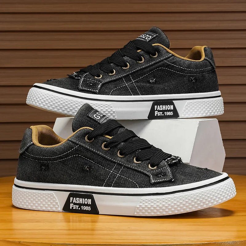New Men Cowboy Canvas Shoes Size 39 - 48 Trend Breathable Youth Board Shoes Fashion Outdoor Men's Casual Jogging Sneakers Zapatos - StepByStepNow