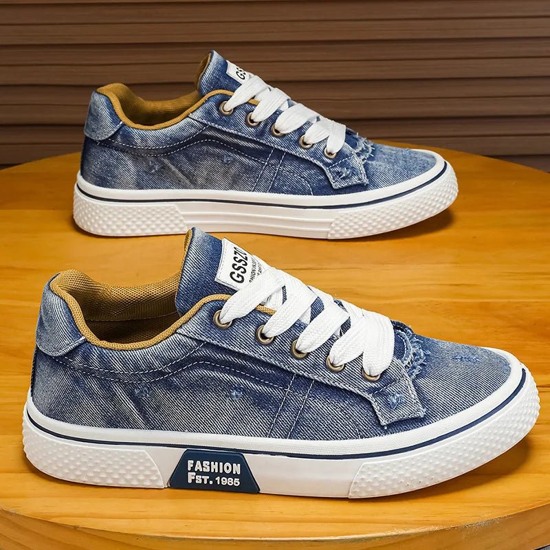 New Men Cowboy Canvas Shoes Size 39 - 48 Trend Breathable Youth Board Shoes Fashion Outdoor Men's Casual Jogging Sneakers Zapatos - StepByStepNow