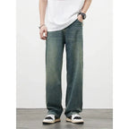 Jeans vintage casual da uomo con tessuto morbido di alta qualità e stile baggy coreano - StepByStepNow