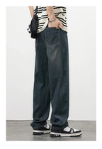 Jeans vintage casual da uomo con tessuto morbido di alta qualità e stile baggy coreano - StepByStepNow