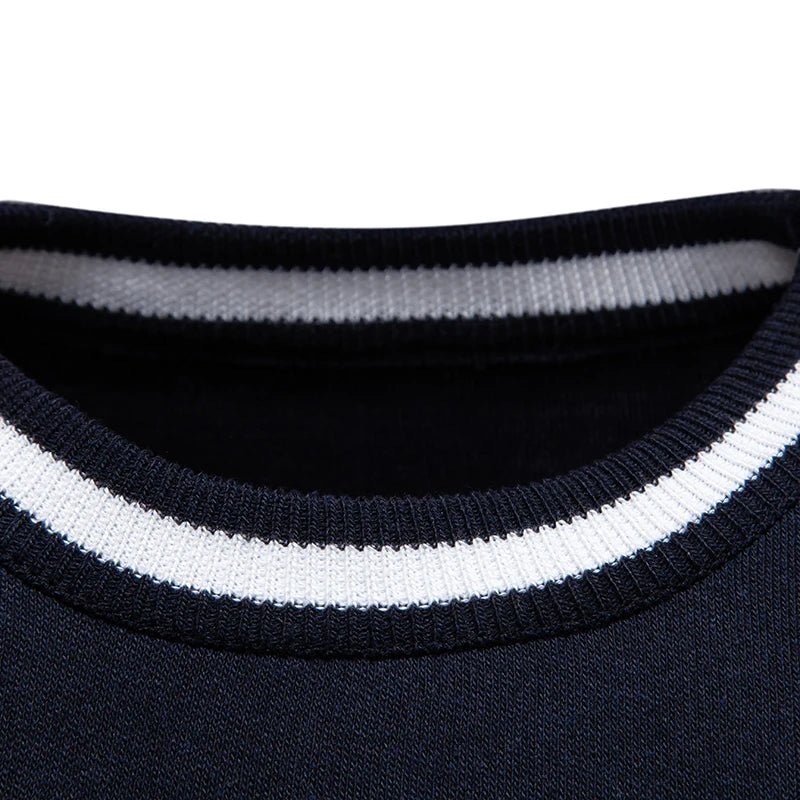 New Men's Stretch Knit T Shirts Casual Short Sleeve Summer Top Knitted Pullover Shirts Crewneck Contrast Knitwear - StepByStepNow