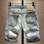 New Summer Fashion Trendy American Retro Straight Leg Stretch Denim Shorts Men's Casual Loose Sports High Quality Shorts - StepByStepNow