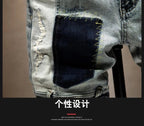 New Summer Fashion Trendy American Retro Straight Leg Stretch Denim Shorts Men's Casual Loose Sports High Quality Shorts - StepByStepNow