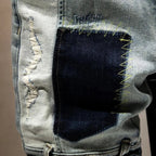 New Summer Fashion Trendy American Retro Straight Leg Stretch Denim Shorts Men's Casual Loose Sports High Quality Shorts - StepByStepNow
