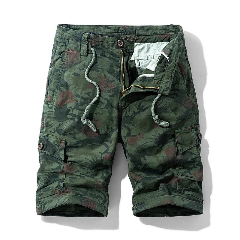 New Summer Men Camouflage Cargo Jogger Shorts Man Military Multi Pockets Loose Tooling Pants Quality Male Cotton Casual Shorts 8 - StepByStepNow