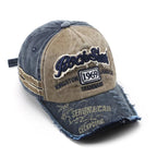 New washed fabric trendy distressed 1969 baseball cap beveled brim sun hat, unique sun protection hat - StepByStepNow