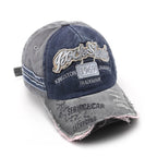 New washed fabric trendy distressed 1969 baseball cap beveled brim sun hat, unique sun protection hat - StepByStepNow