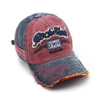 New washed fabric trendy distressed 1969 baseball cap beveled brim sun hat, unique sun protection hat - StepByStepNow