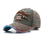 New washed fabric trendy distressed 1969 baseball cap beveled brim sun hat, unique sun protection hat - StepByStepNow
