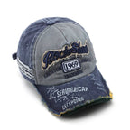 New washed fabric trendy distressed 1969 baseball cap beveled brim sun hat, unique sun protection hat - StepByStepNow