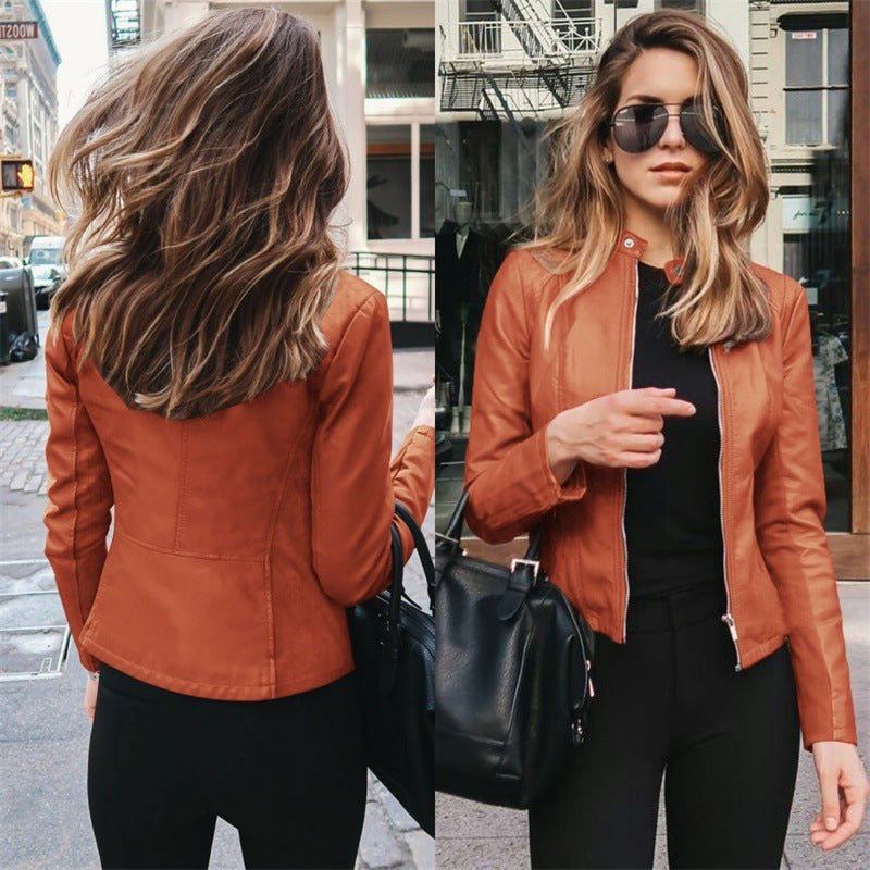 New Wish New Product Autumn And Winter Women's Fashion Leather PU Suit Jacket - StepByStepNow