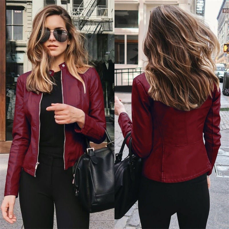 New Wish New Product Autumn And Winter Women's Fashion Leather PU Suit Jacket - StepByStepNow