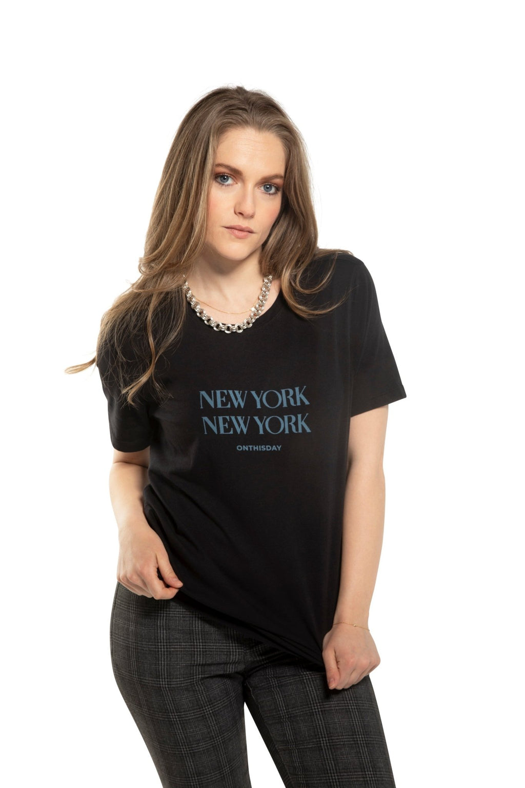 "new york new york" Graphic Short Sleeve Knit Tee - StepByStep
