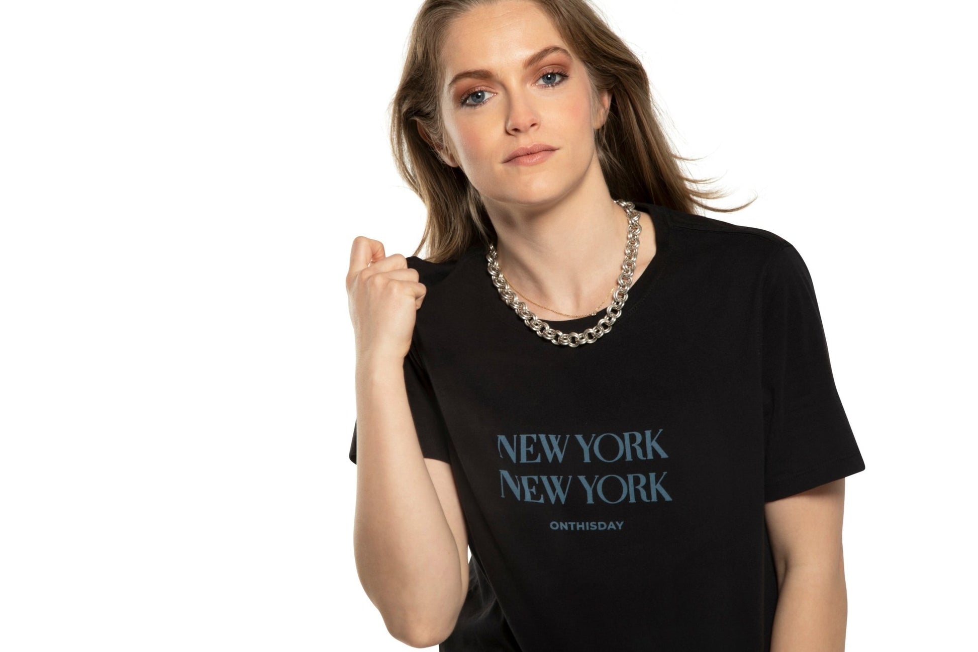 "new york new york" Graphic Short Sleeve Knit Tee - StepByStep
