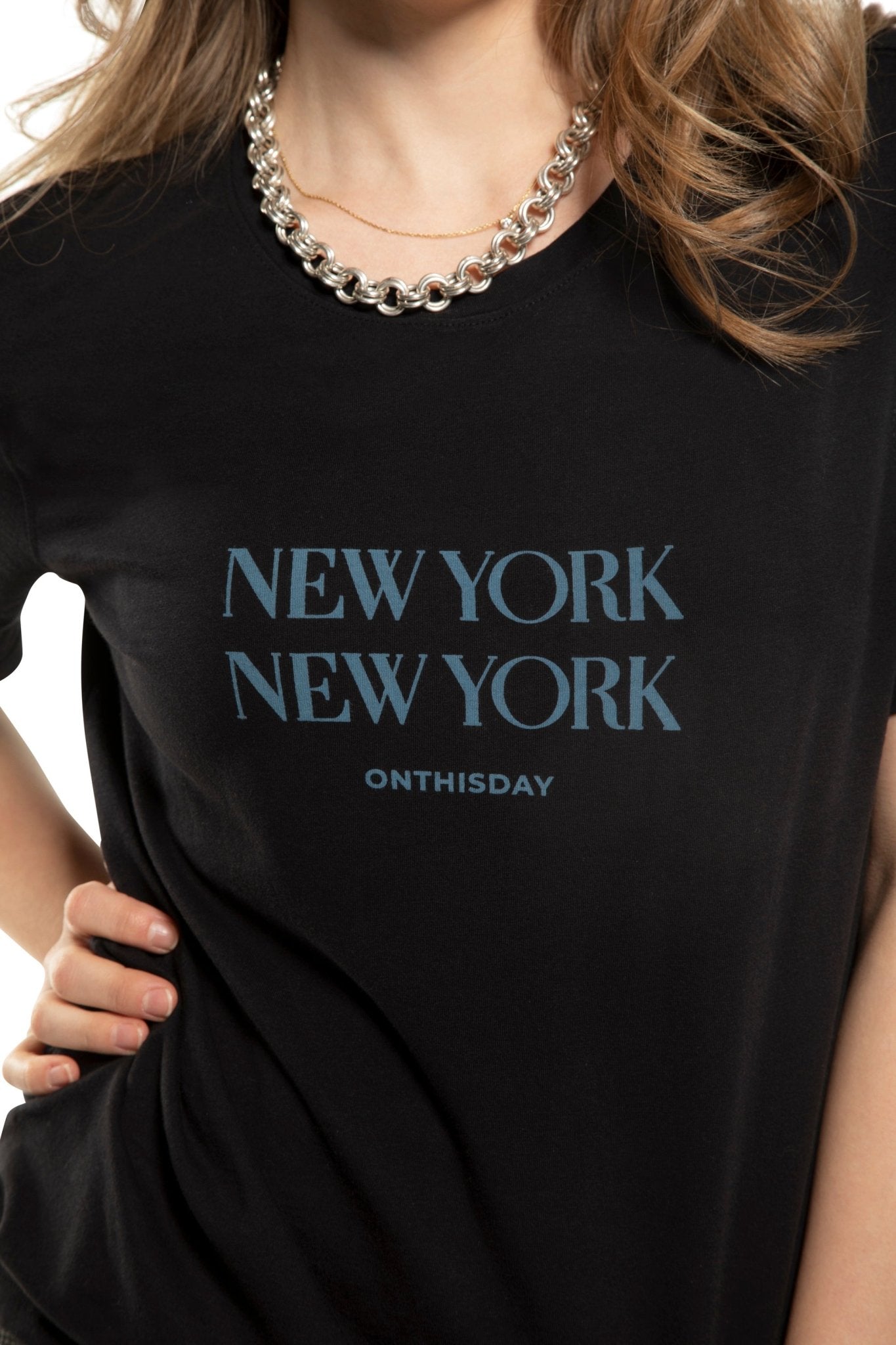"new york new york" Graphic Short Sleeve Knit Tee - StepByStep