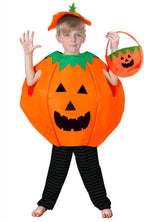 NNEDSZ KIDS PUMPKIN COSTUME Halloween Unisex Fancy Dress Up Party Orange Vegetable - StepByStep