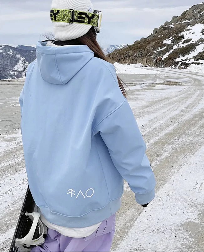 Nuova felpa con cappuccio da sci oversize di colore brillante - StepByStepNow