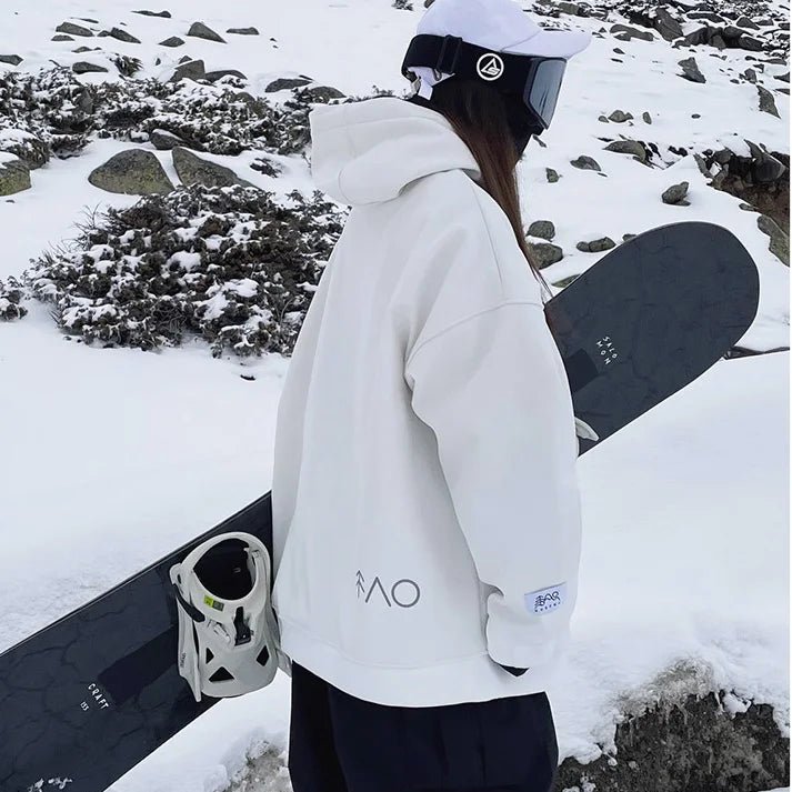 Nuova felpa con cappuccio da sci oversize di colore brillante - StepByStepNow