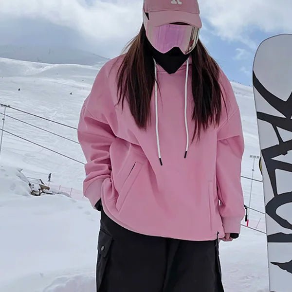 Nuova felpa con cappuccio da sci oversize di colore brillante - StepByStepNow