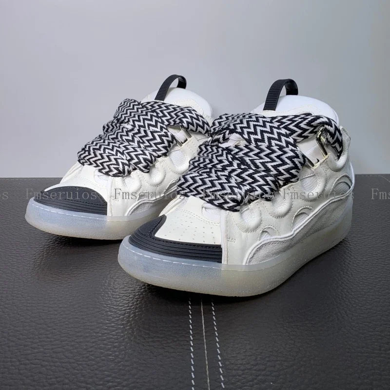 Nuove scarpe da ginnastica da donna scarpe casual unisex scarpe da ginnastica da uomo punta tonda design con lacci stampa colorata scarpe sportive stile street di colore misto - StepByStepNow