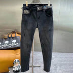 Nuovi jeans Y2k da uomo slim di alta qualità, elastici, alla moda, con ricamo. - StepByStepNow