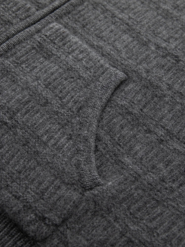 Nuovo cardigan con cappuccio lavorato a maglia in cashmere 100% da donna di alta qualità Cappotto con cerniera autunno inverno Maglione spesso comfort casual di lusso - StepByStepNow