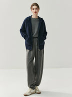 Nuovo cardigan con cappuccio lavorato a maglia in cashmere 100% da donna di alta qualità Cappotto con cerniera autunno inverno Maglione spesso comfort casual di lusso - StepByStepNow