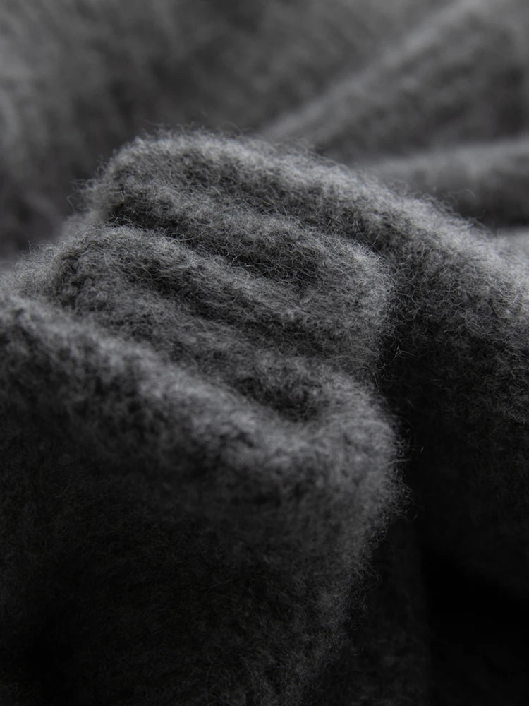 Nuovo cardigan con cappuccio lavorato a maglia in cashmere 100% da donna di alta qualità Cappotto con cerniera autunno inverno Maglione spesso comfort casual di lusso - StepByStepNow