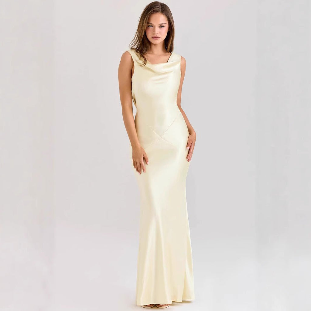 Off - the - Shoulder Fitted Chiffon Dress For Women, Upper West Side, BYMANYC New York. - StepByStep