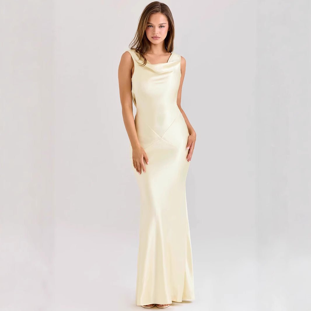 Off - the - Shoulder Fitted Chiffon Dress For Women, Upper West Side, BYMANYC New York. - StepByStep