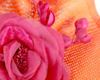 Orange & fuchsia racing fascinator by Fillies Collection - StepByStep
