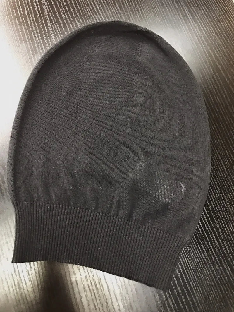 Owen Seak Men Brimless Cullover Berretto mascherato Maglia gotica Autunno Casual Donna High Street Designer di lusso Cappello nero - StepByStepNow