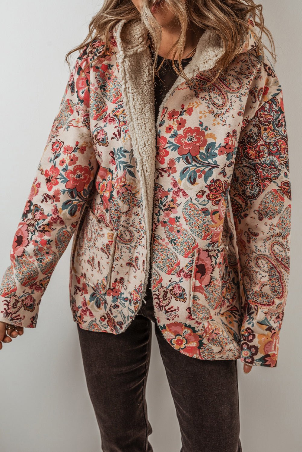 Paisley Sherpa - Lined Hooded Jacket - StepByStep