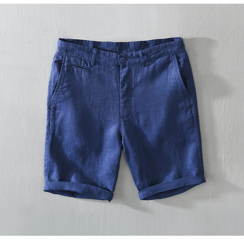 Bermuda uomo in lino Old Money – vista 2